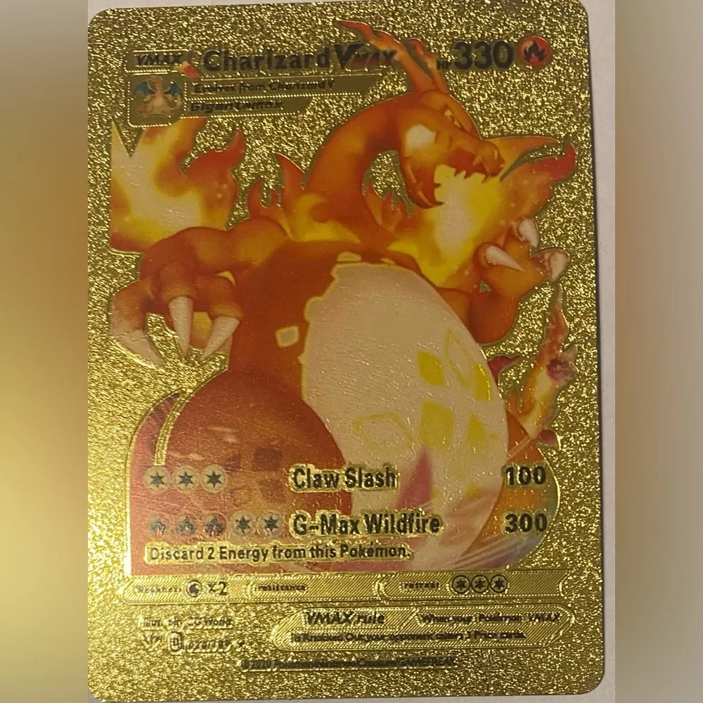 golden pokemon cards real 110 PCS Character Gold Foil Cards Rare Golden Cards Price in Pakistan main image 0